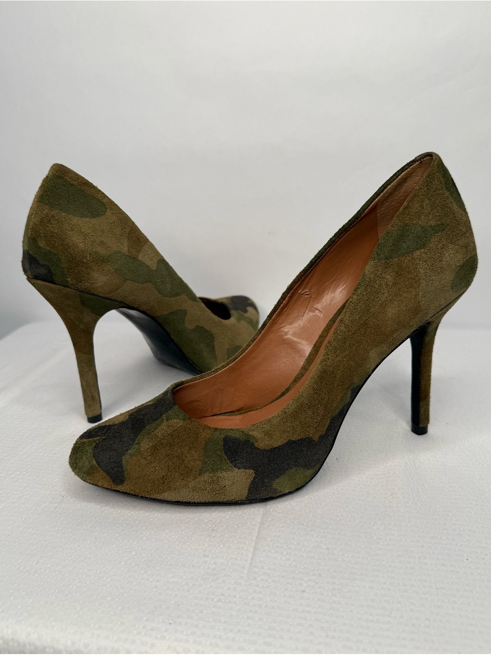 Vince Camuto Camouflage Suede Pointed-Toe Stiletto Heels